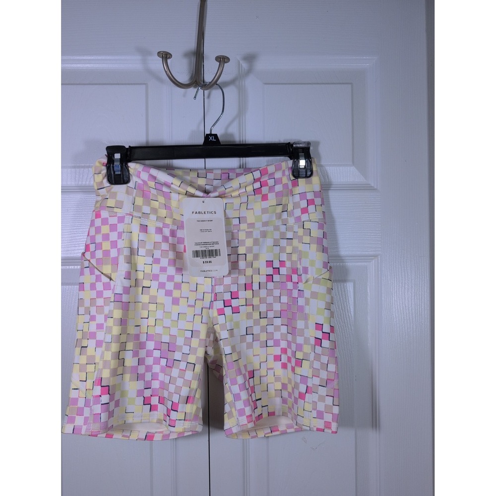 Purelux By Fabletics Medium Pink/White Athletic Shorts New